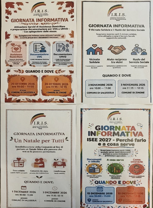 IRIS - Giornate informative con la popolazione