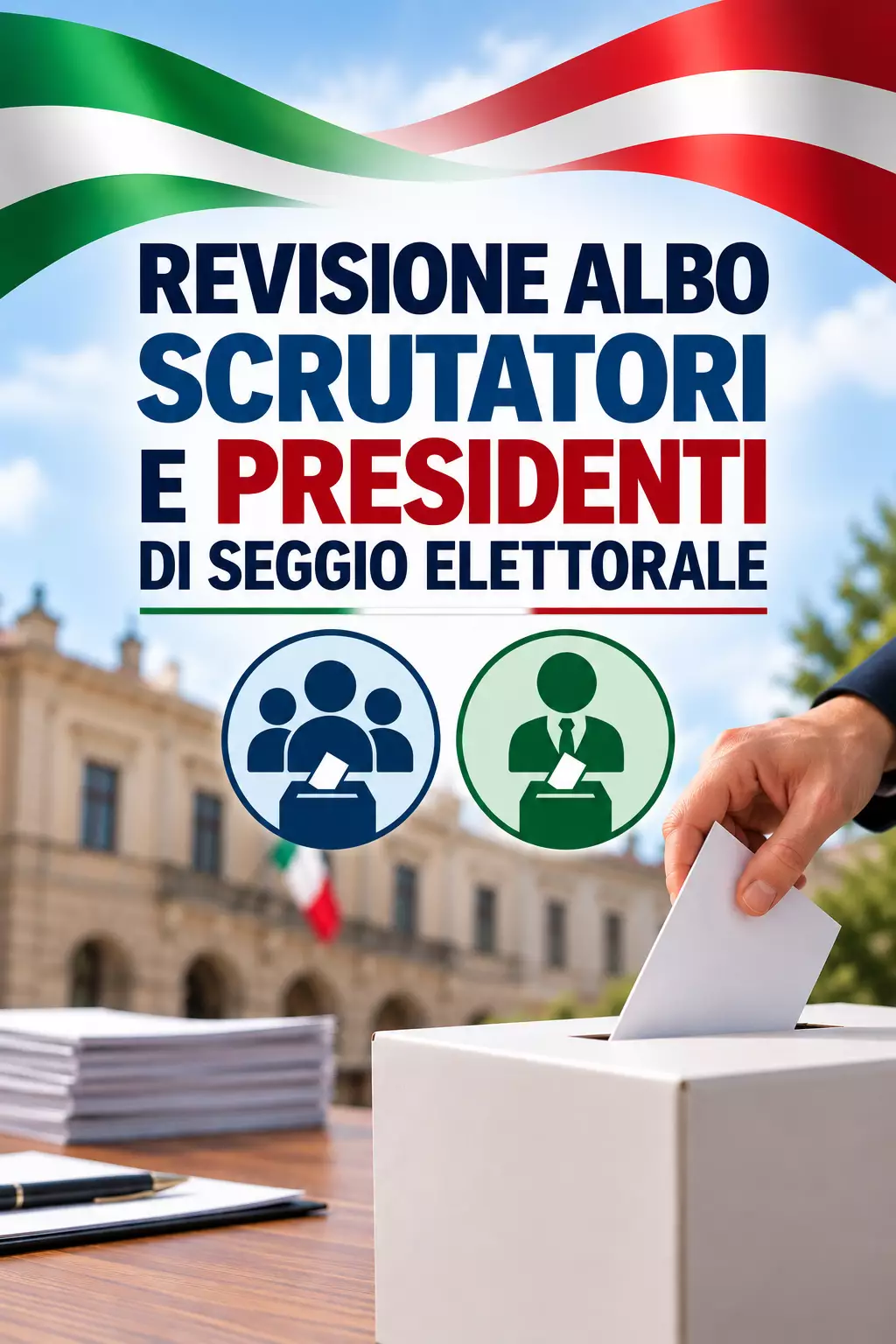 Presidenti di seggio e scrutatori aperti i termini per iscriversi ai rispettivi elenchi
